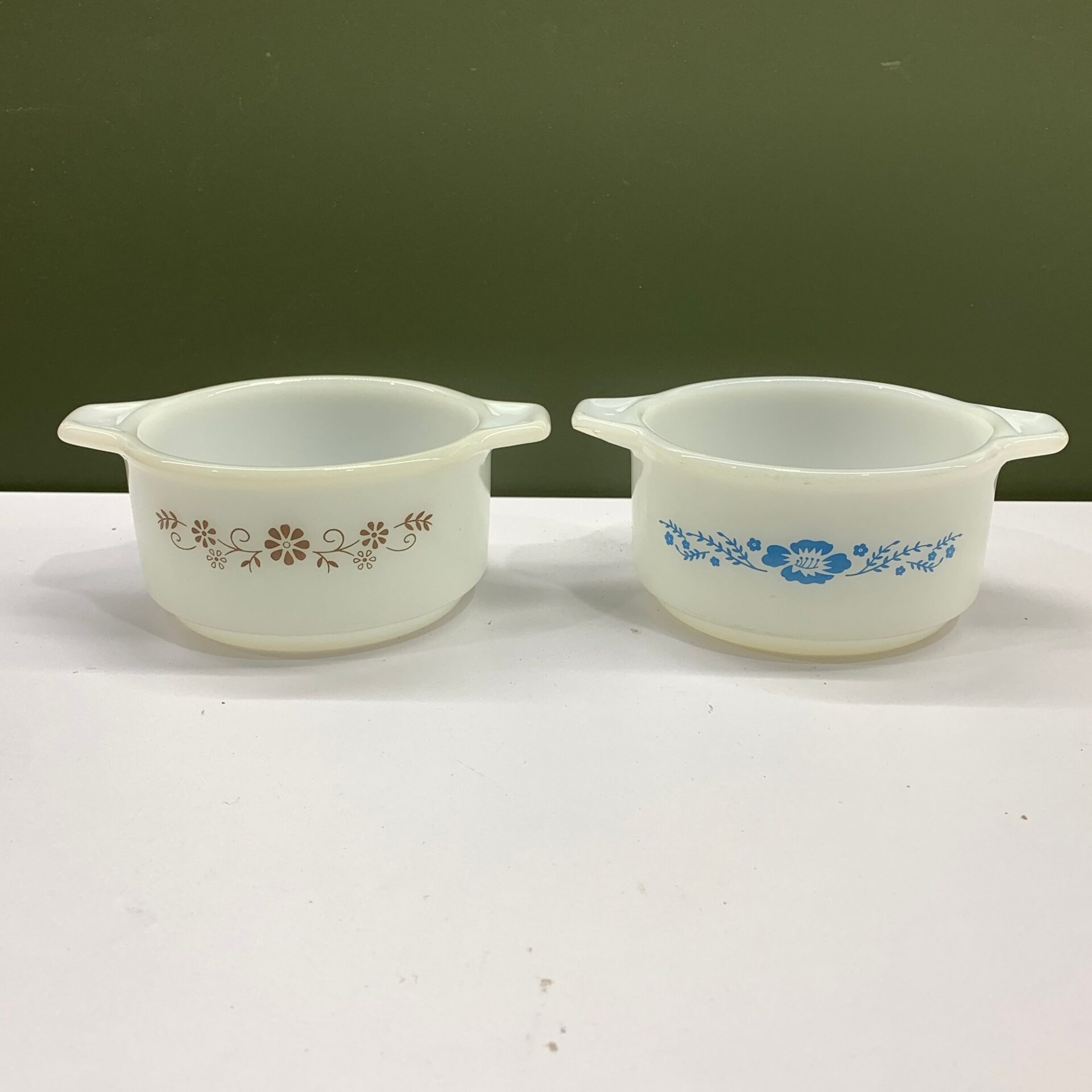 Pyr-ORey 2 st Skålar Glas 12cm Vintage
