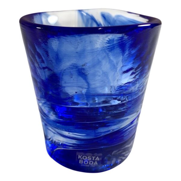 Kosta Boda Mine Snapsglas Blå Ulrica Hydman Vallien UHV Shot glas Konstaglas