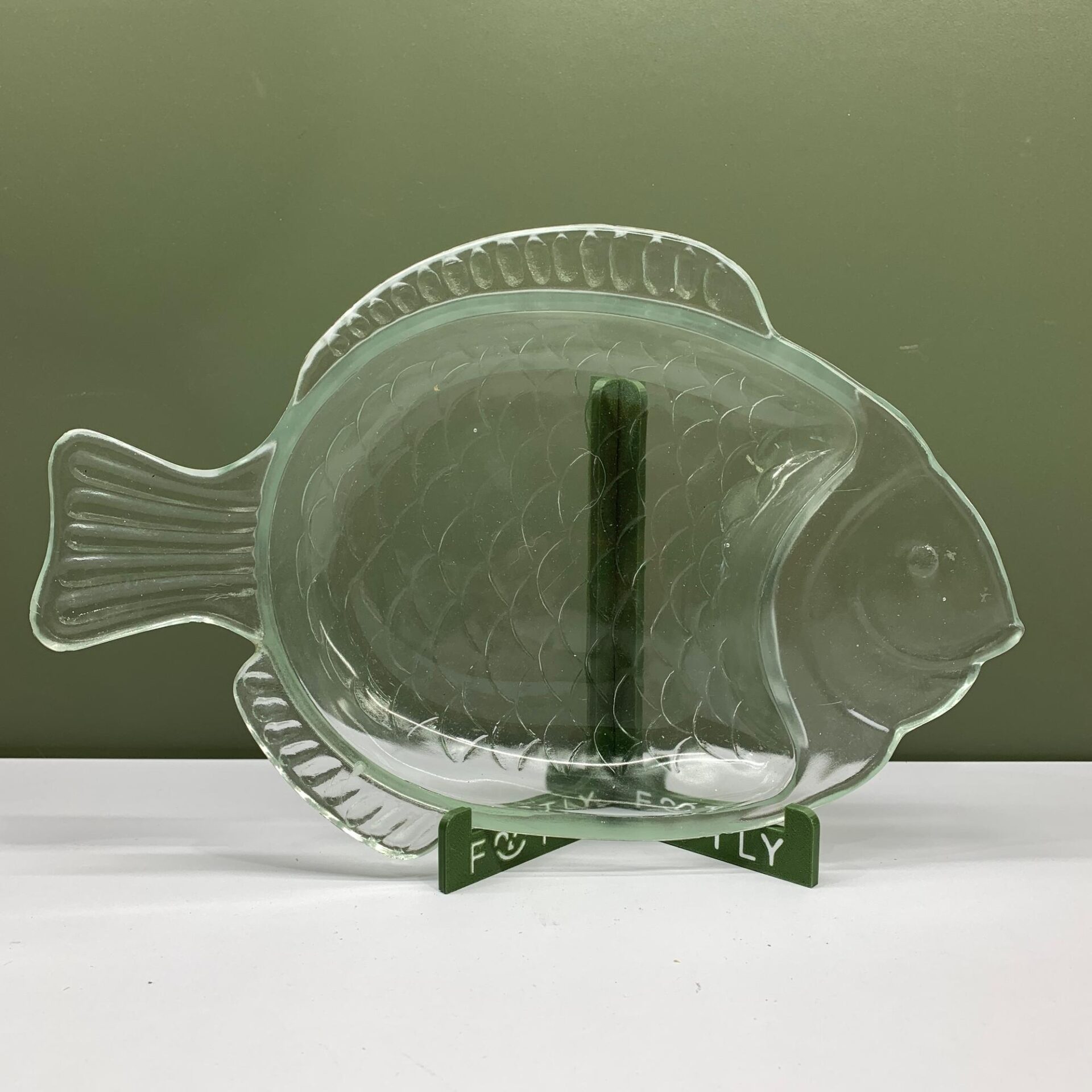 Glasfat Fisk Fiskfat Skål 29cm