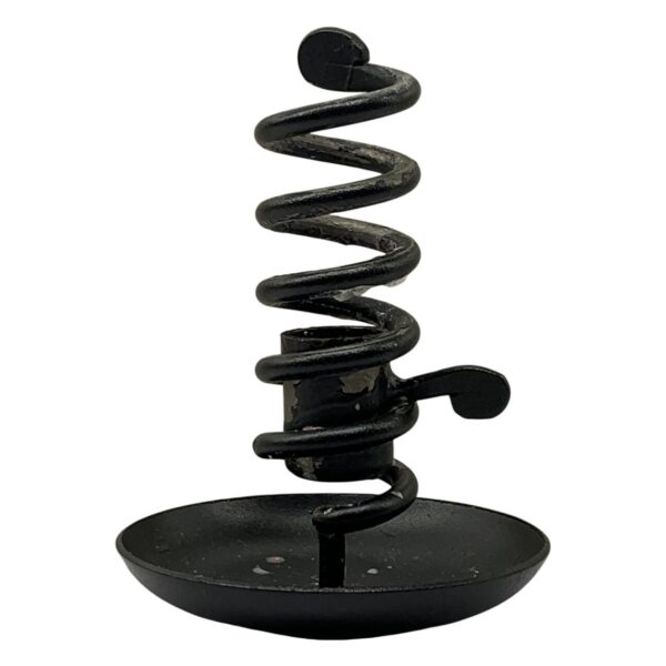 Ljusstake Smide Spiral Svart Metall Ljushållare Vintage Industriell Stil