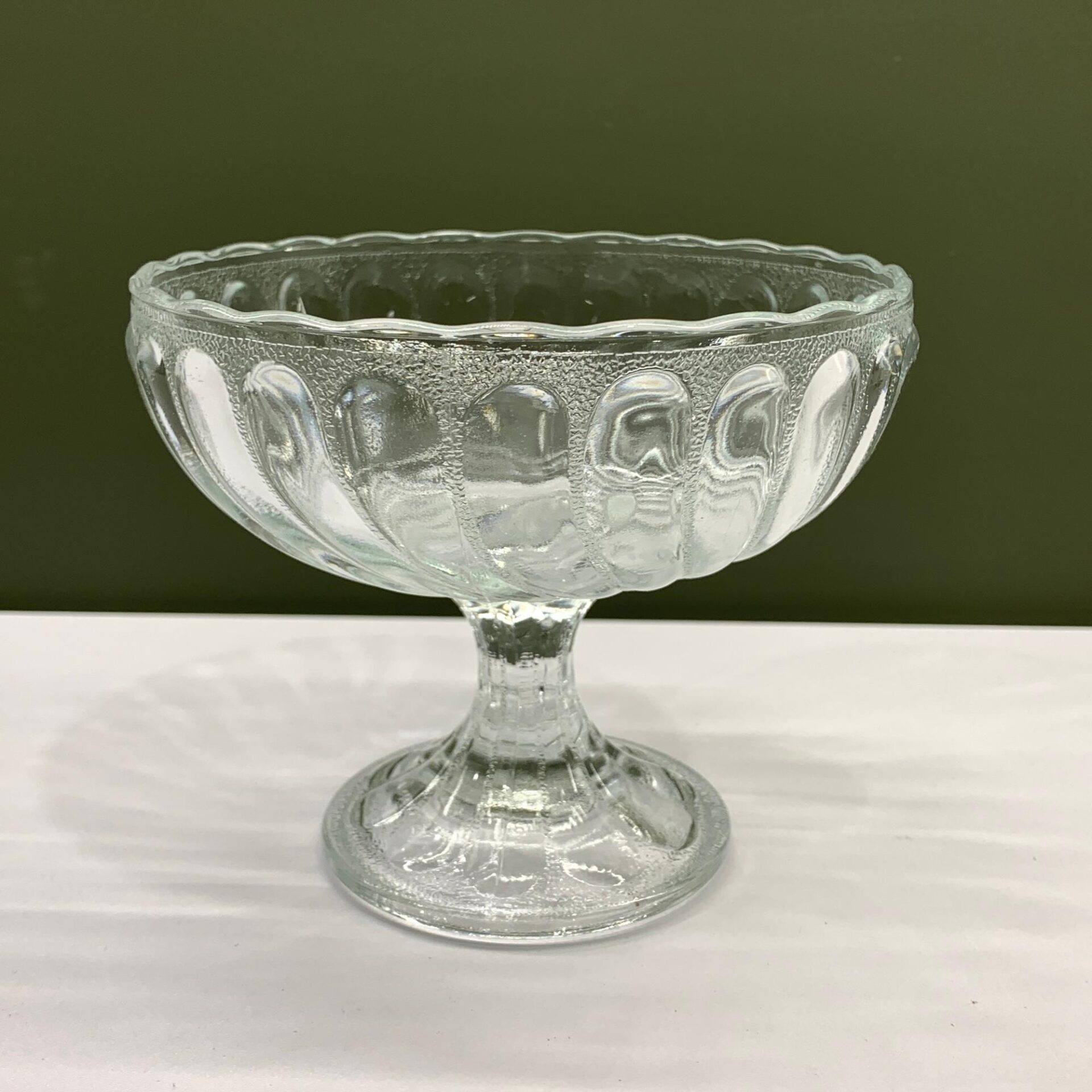 Glasskål på Fot Glas Vintage