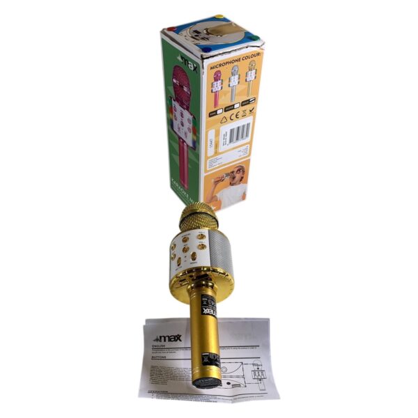 Max KM15G Gold BT/MP3 Karaoke Mikrofon Bluetooth MP3 Guld Trådlös Högtalare