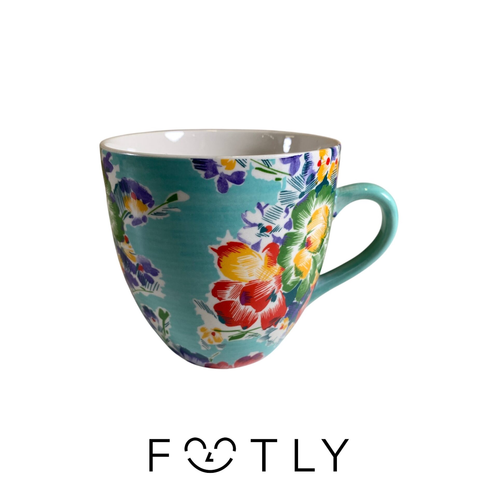 Indiska Art Poppy Stor Temugg Kopp Mugg