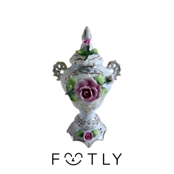 OK & Co Urna med Lock Vintage Design Porslin