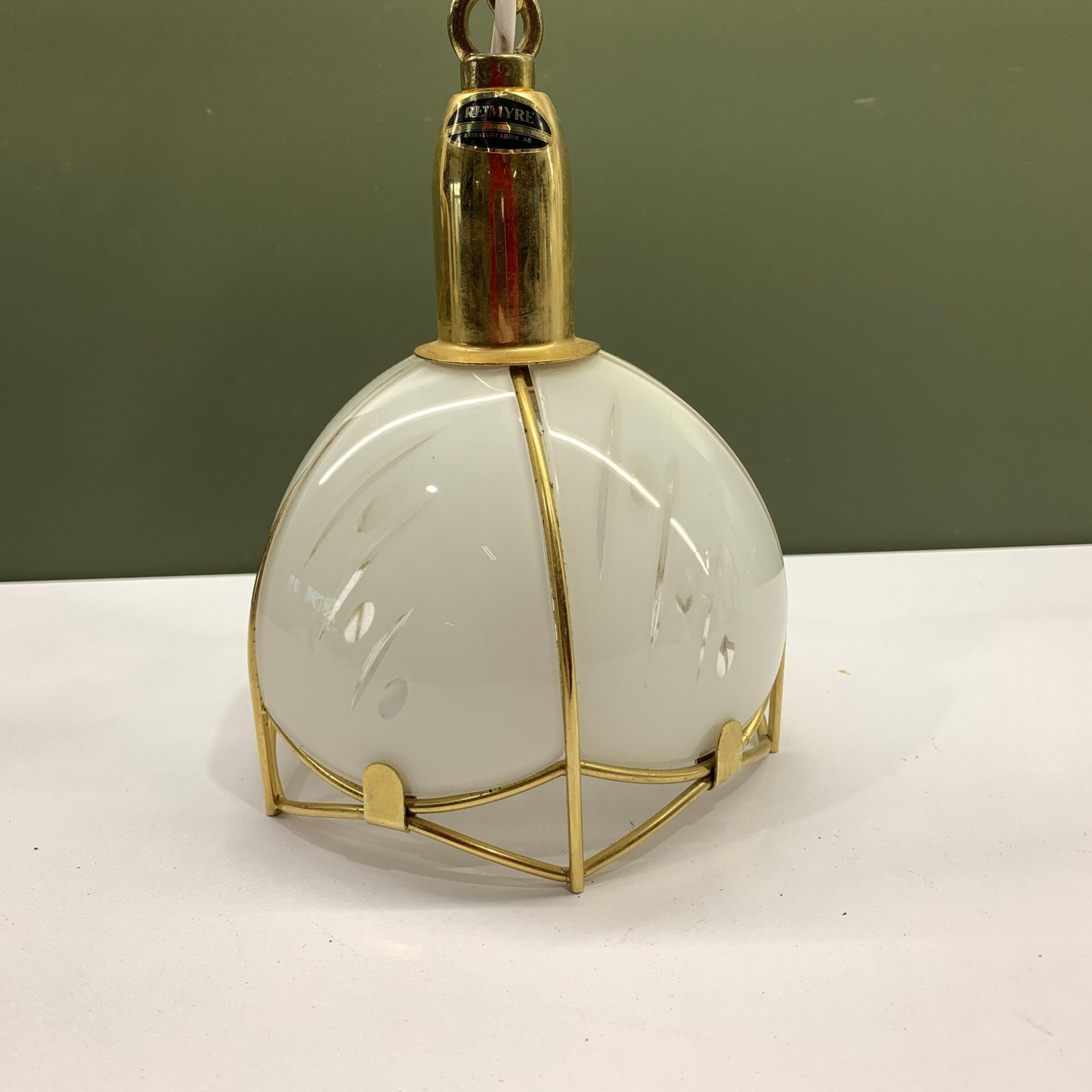 Rejmyre Fönsterlampa 18cm Lampa Glasskärm Vit