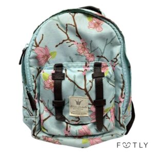 Elodie Details Mini Ryggsäck Barn Blommig Turkos Rosa Canvas Väska Förskola