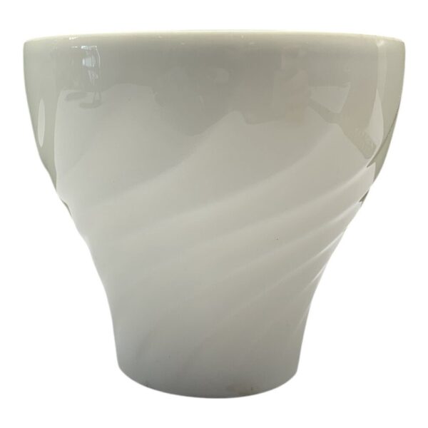 Rörstrand Ljuslykta Gunnar Nylund Vit Porslin Spiral Mönster Sweden Retro Design