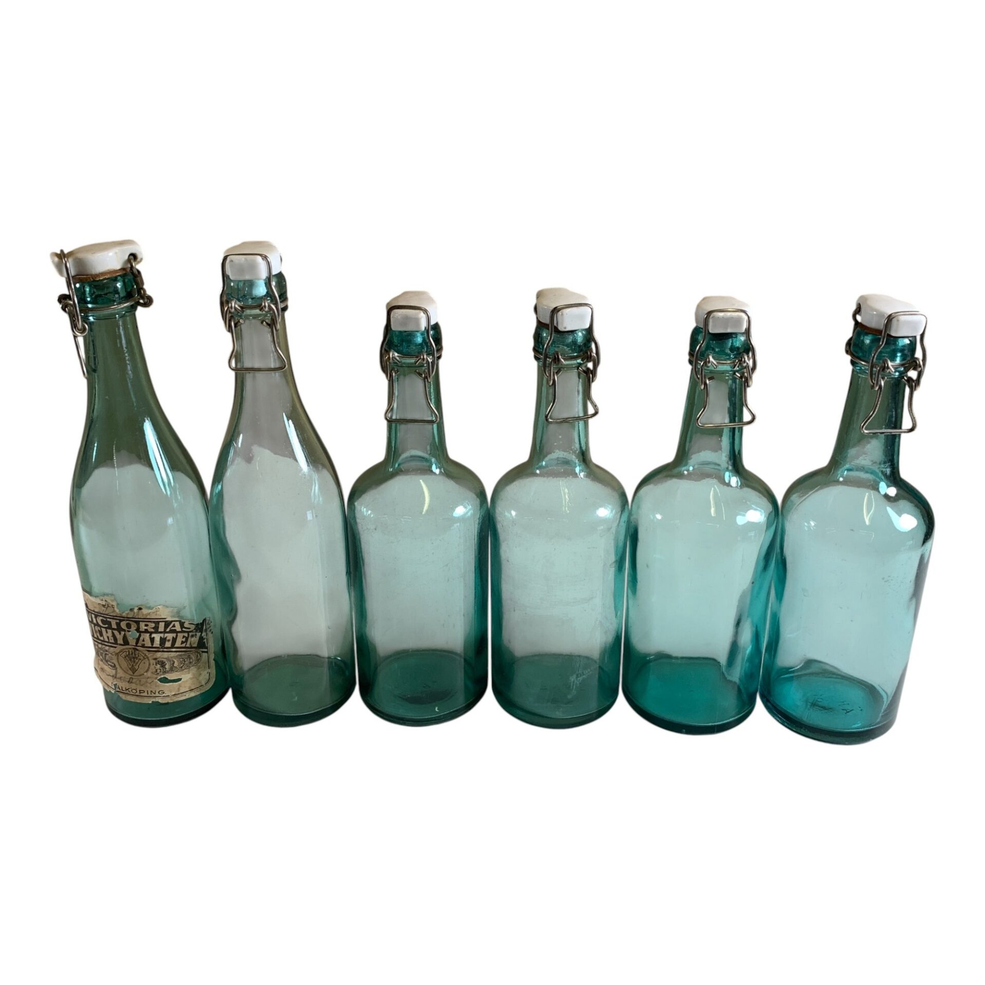 Flaskor Glas 6st Glasflaska Vintage