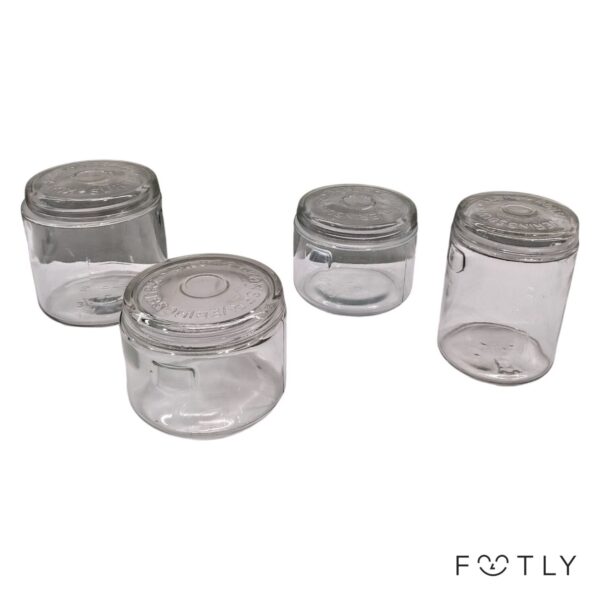 4 st Äldre Glasburkar Konserveringsburk Glasburk Vintage Glas Lock Surte