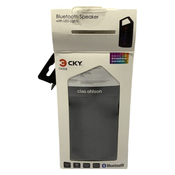 CKY CK008 Bluetooth Högtalare LED Svart 800mAh Clas Ohlson Trådlös Speaker