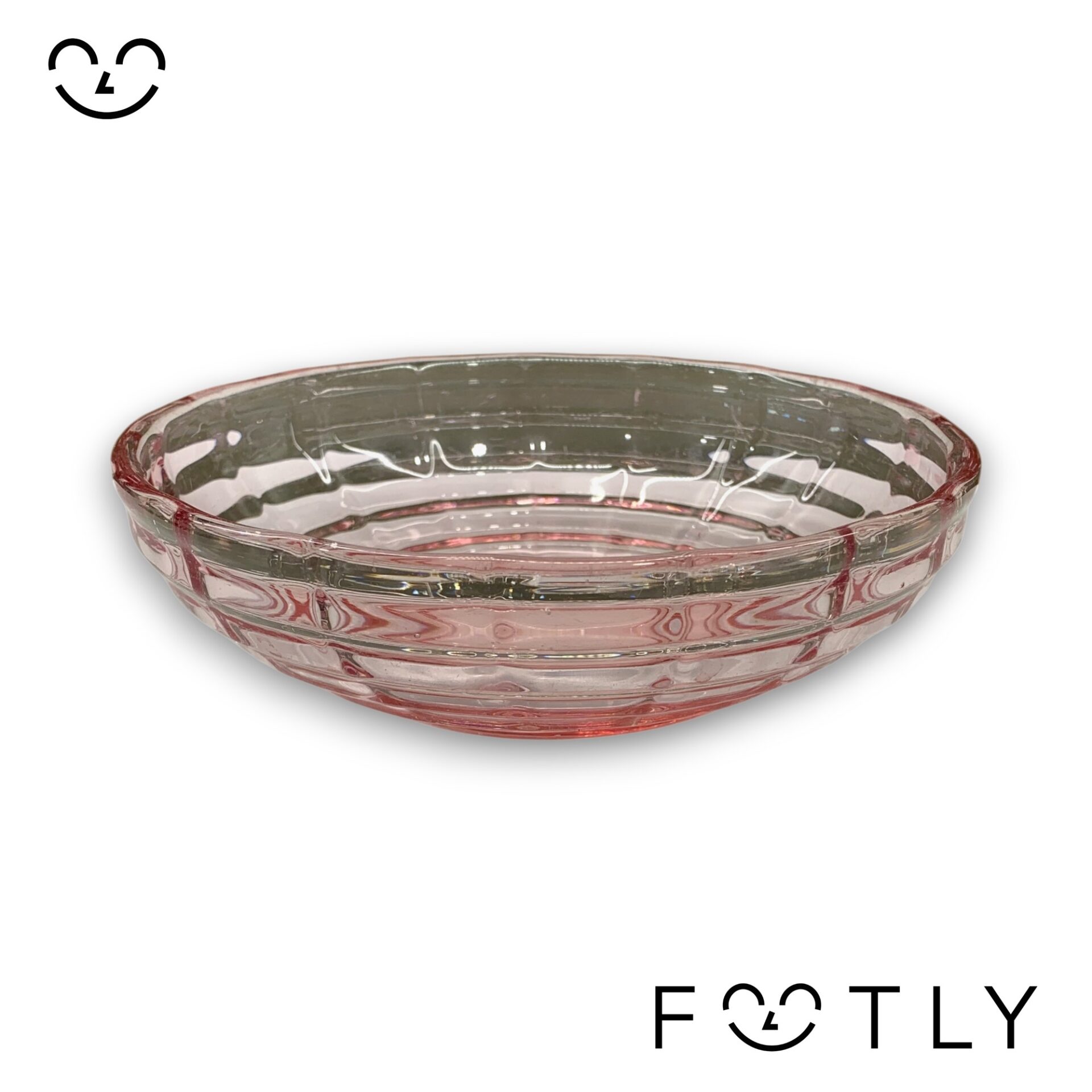 Glasskål Rosa Vintage Skål 18,5cm
