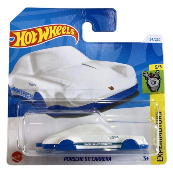 Hot Wheels Porsche 911 Carrera Bil Vit Blå Modellbil 134/250 Experimotors