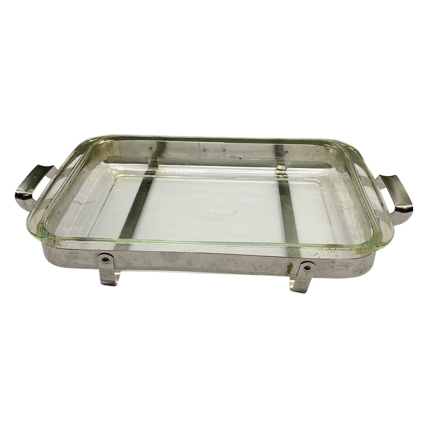Pyrex 233-N Ugnsform Glas Rostfritt Handtag Rektangulär