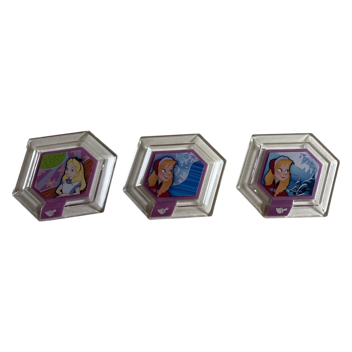 3 st Disney Infinity Power Discs Alice Frost Anna Tillbehör TV-Spel