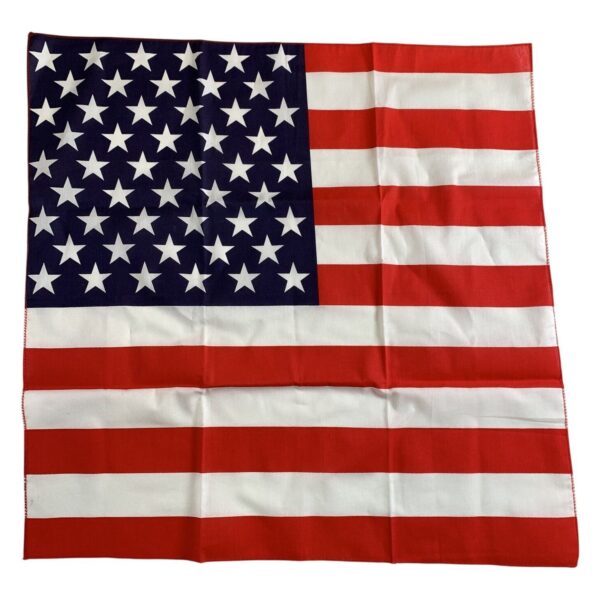 Näsduk/Sjal Tyg Amerikanska Flaggan USA Röd Vit Blå Bomull Retro Accessoar