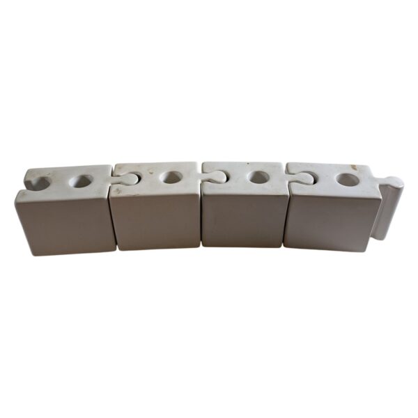 Serholt Sweden 4 st Ljusstakar Pussel Kub Vit Porslin Modern Design