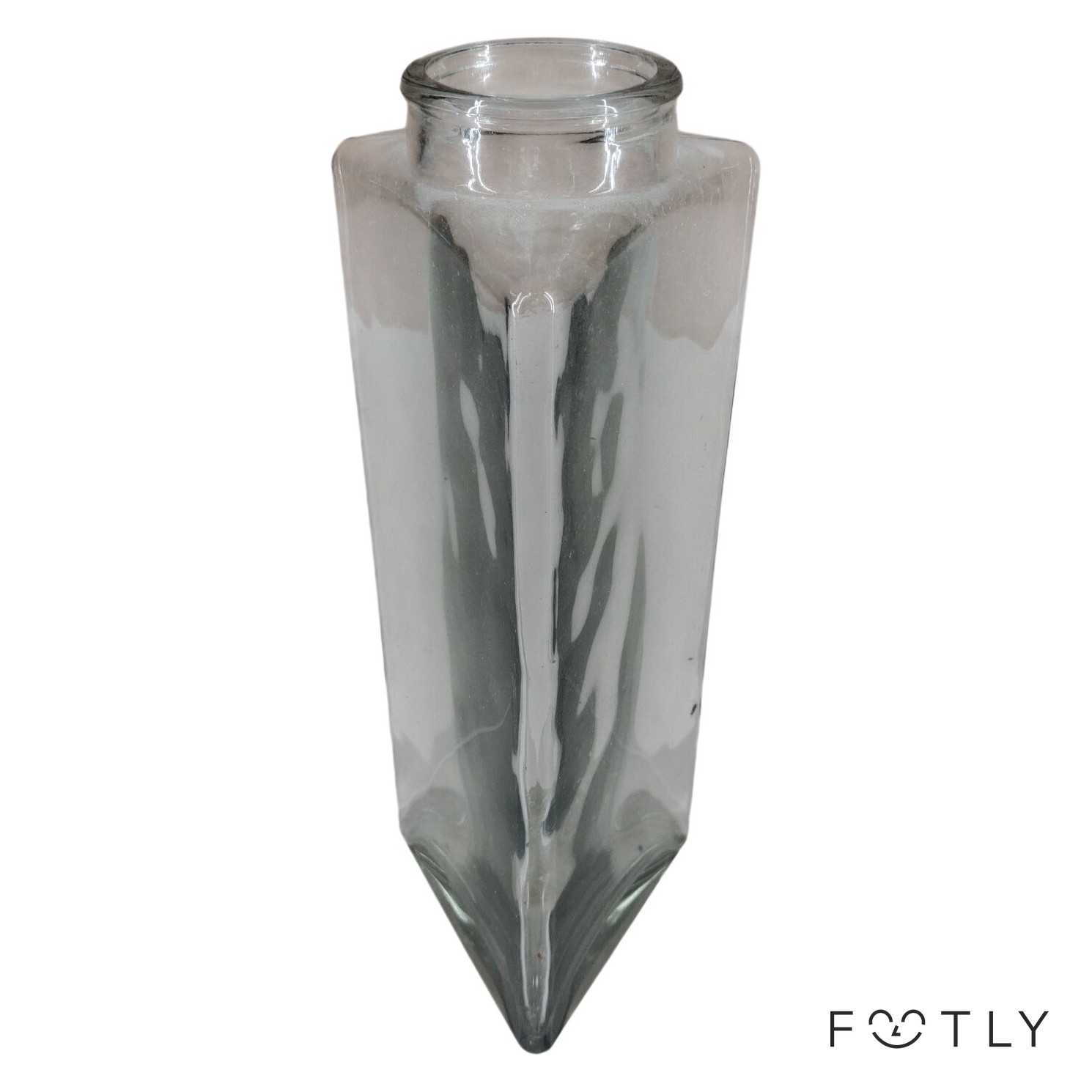 Vas Glas Triangulär Klar Vintage Blomvas Geometrisk Design