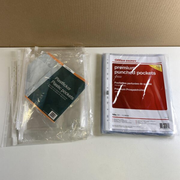 Parti ca Plastfickor Office Depot A4 Transparent Pärm för Samling Pyssel Kontor