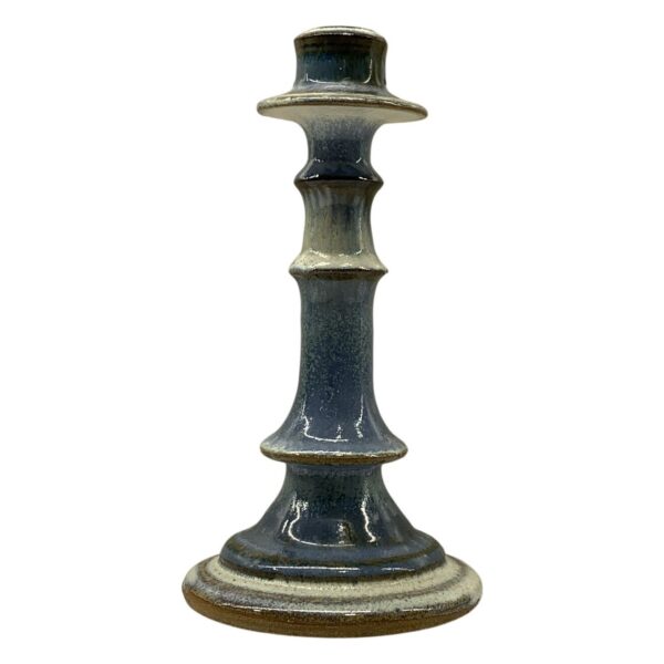 Ljusstake Keramik Blå Grå Vintage Ljusstake Rustik Dekorationsföremål