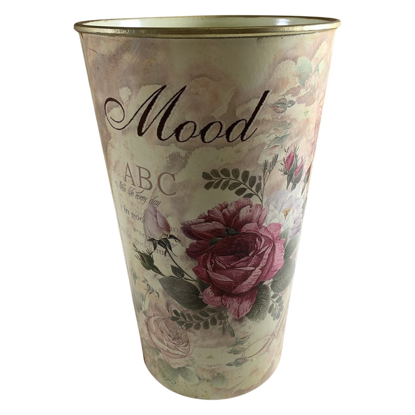Metallkruka Mood Blommor Rosor Vintage Stil Shabby Chic Romantisk