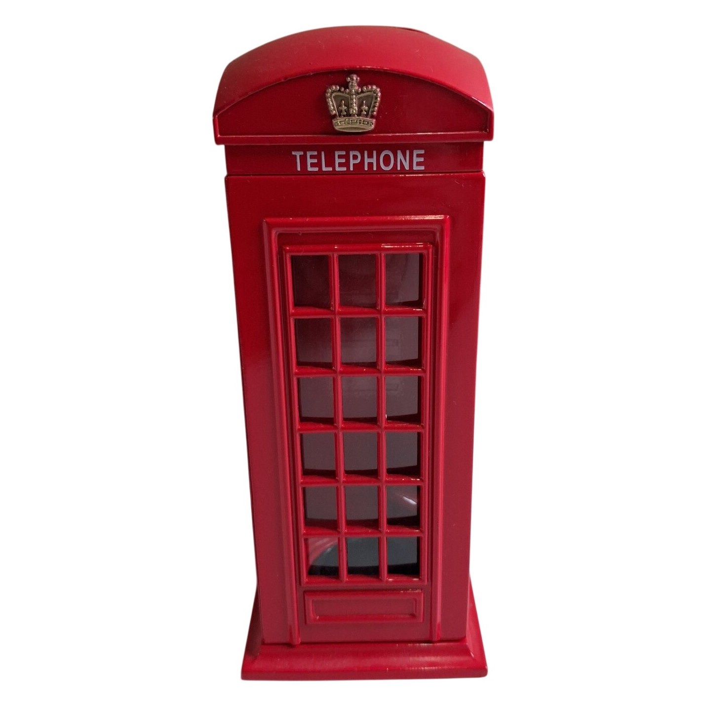 Sparbössa Röd Telefonkiosk Metall Myntbox Engelsk Telefonlåda Dekor Retro