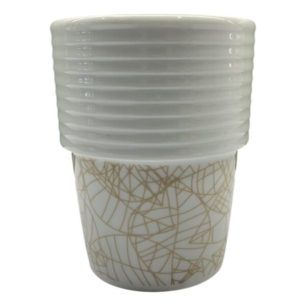 Rörstrand Filippa K Mugg Porslin Beige Vit Mönstrad Design Kaffekopp Samlarkopp