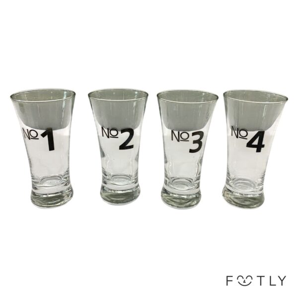 4 st Glas No 1 2 3 4 Klara Glasnummerade Dricksglas Vattenglas Tumbler Modern
