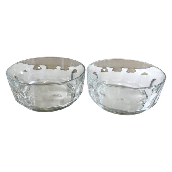 Arcoroc 2 st Glasskålar Pressglas Klar Franskt Glas Retro Skål France