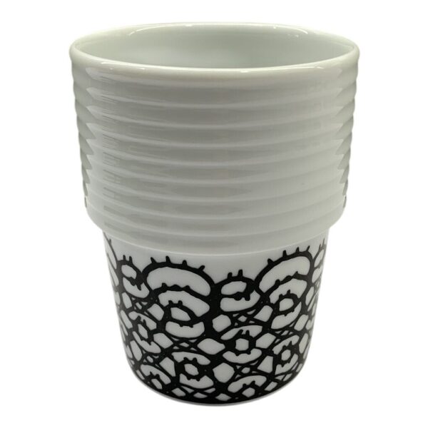 Rörstrand Filippa K Mugg Porslin Svart Vit Mönster Design Kaffekopp Sweden