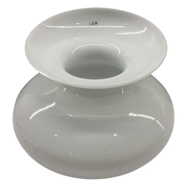 L.O.B. Stor Vas Vit Glas Modern Design Dekorativ