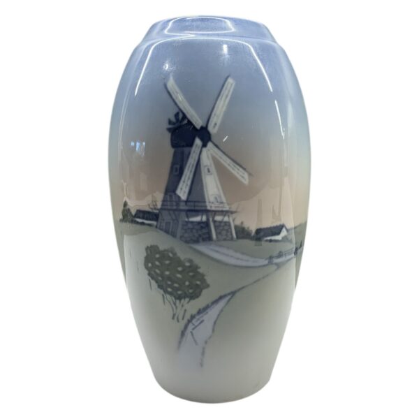 Bing Grøndahl 1302/6251 Vas Porslin B&G Bing & Gröndahl Grondahl Blå Vit Danmark
