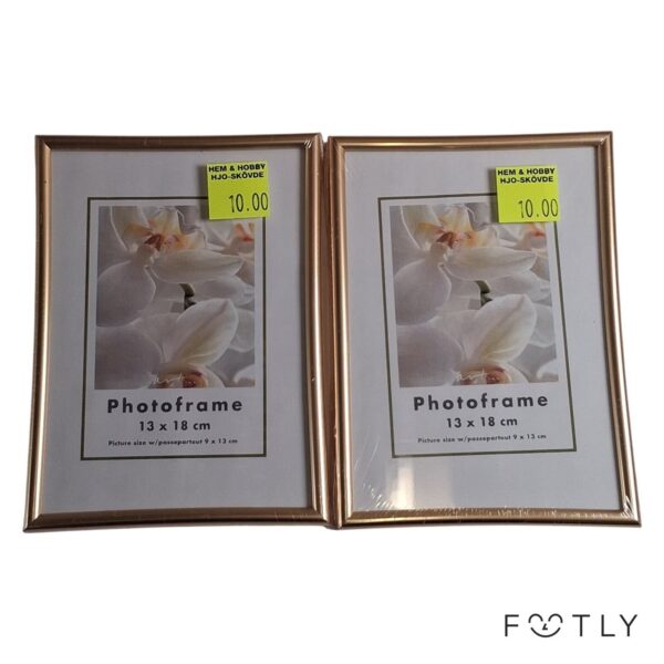 2 st Decoline Gold 77405 Fotoramar 13x18 cm Metall Guld Ram Bilder Fotoinramning