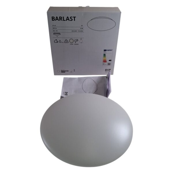IKEA BARLAST T1914-1 Taklampa LED 25cm 900lm 2700K IP44 Vit Plafond Lampa