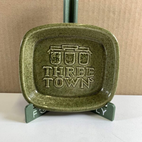 Askfat Keramik Three Towns Grön Sverige Retro