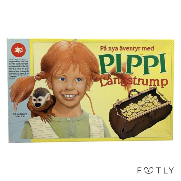 Alga Pippi Långstrump Sällskapsspel Vintage Brädspel Barn Retro Astrid Lindgren