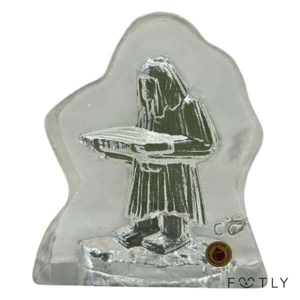Gränna Glas Jätten Vist Glasfigur Calle Örnemark signeras CÖ Figurin Glasblock