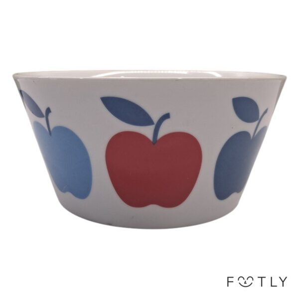 Skål Äpple Röd Blå Vit Porslin Frukostskål Dessertskål Fat