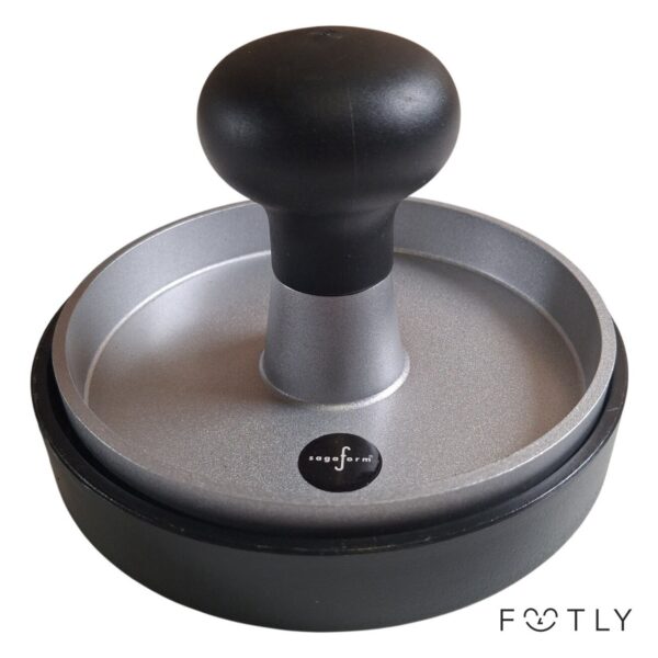 Sagaform Hamburgerpress Metall Svart Silver Kök Grill Press Burgare Formare