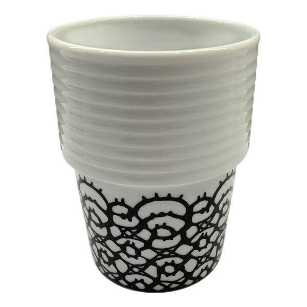 Rörstrand Filippa K Mugg Porslin Svart Vit Mönster Design Kaffekopp Sweden