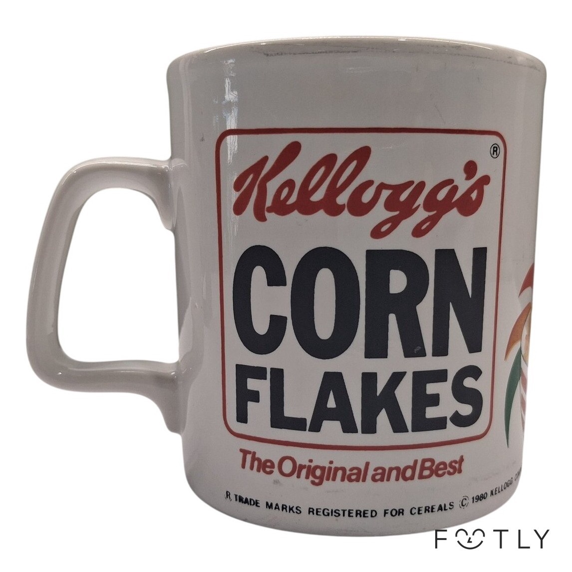 Retro Kellogg's Corn Flakes Mugg Vintage Made In England Porslin Kopp Vintage