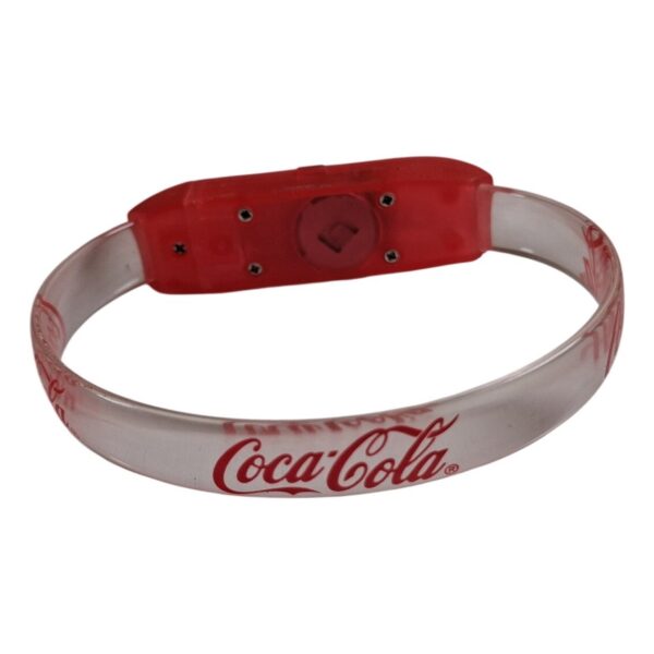 Coca-Cola LED Armband Plast Röd Transparent Reklamarmband Coca Cola Cocacola