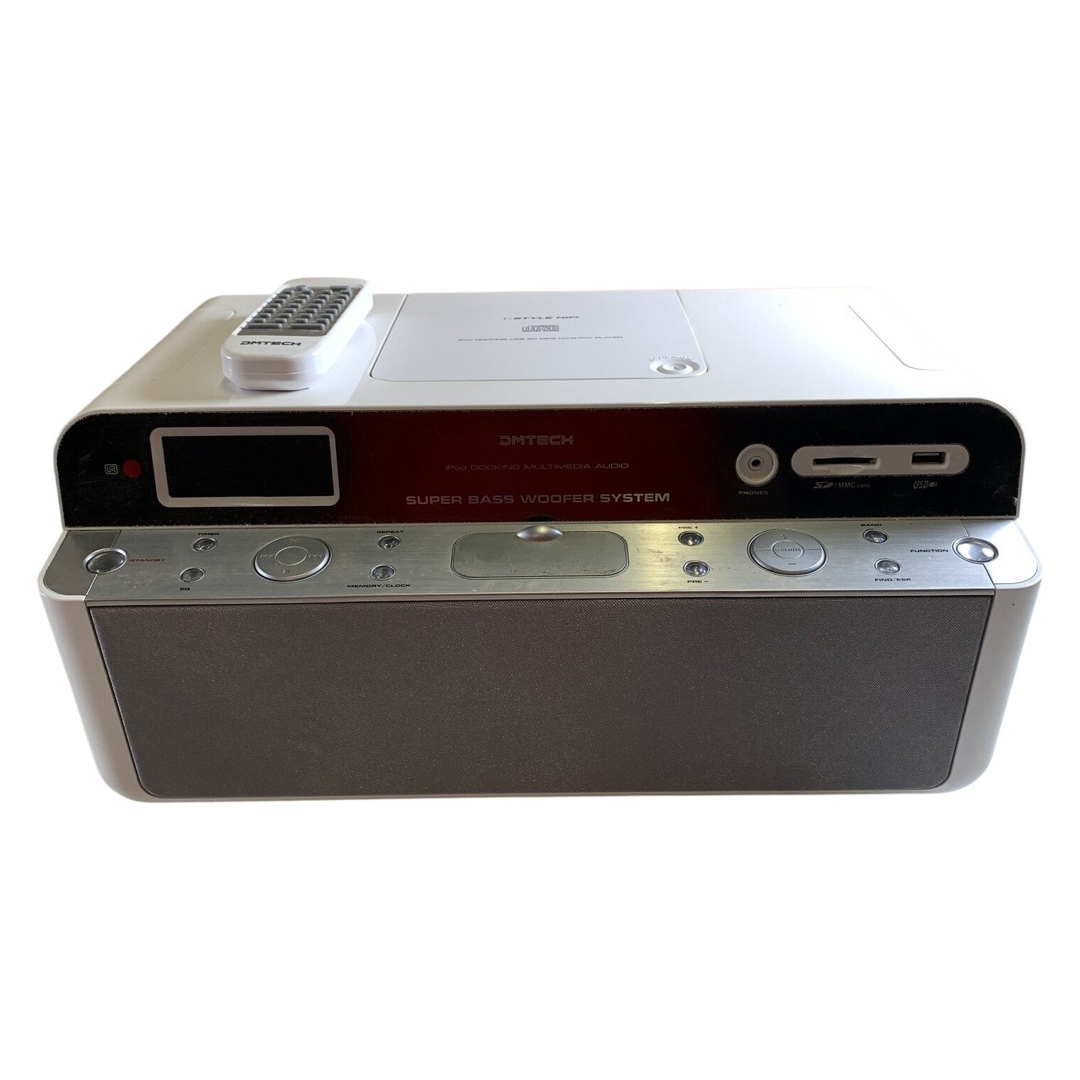 DMTECH B9iPW iPod Docking CD-System USB SD FM Radio Vit