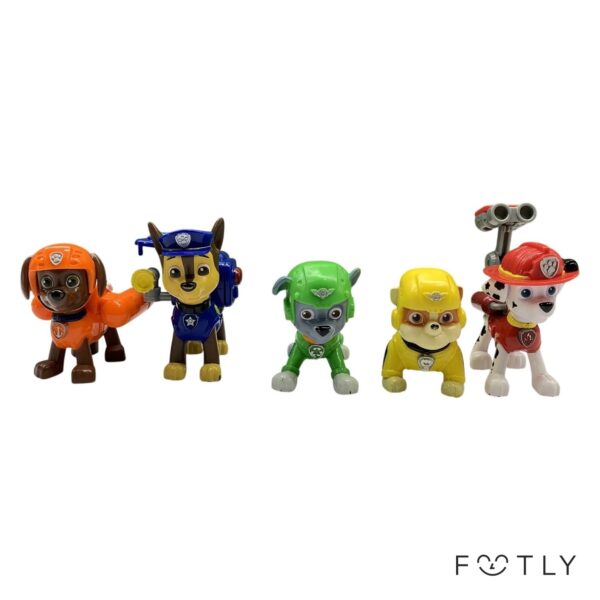 5 st Paw Patrol Figurer Leksaker Hundar Färgade Plast Barn Samlarfigurer