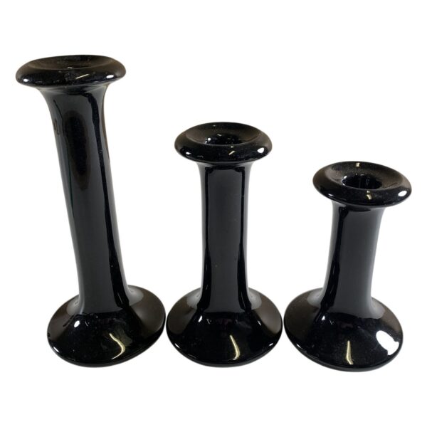 Södahl Danmark Ljusstakar 3 st Svart Glas Minimalistisk Design