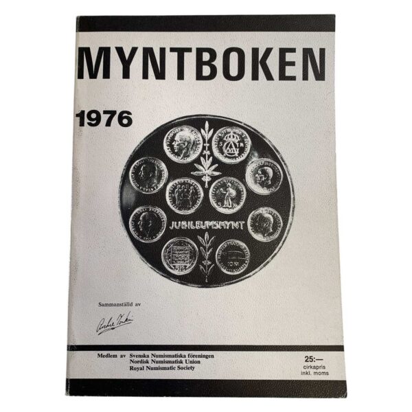 Myntboken 1976 Bok Vintage Numismatik Svenska Mynt Katalog Guide Samlarbok