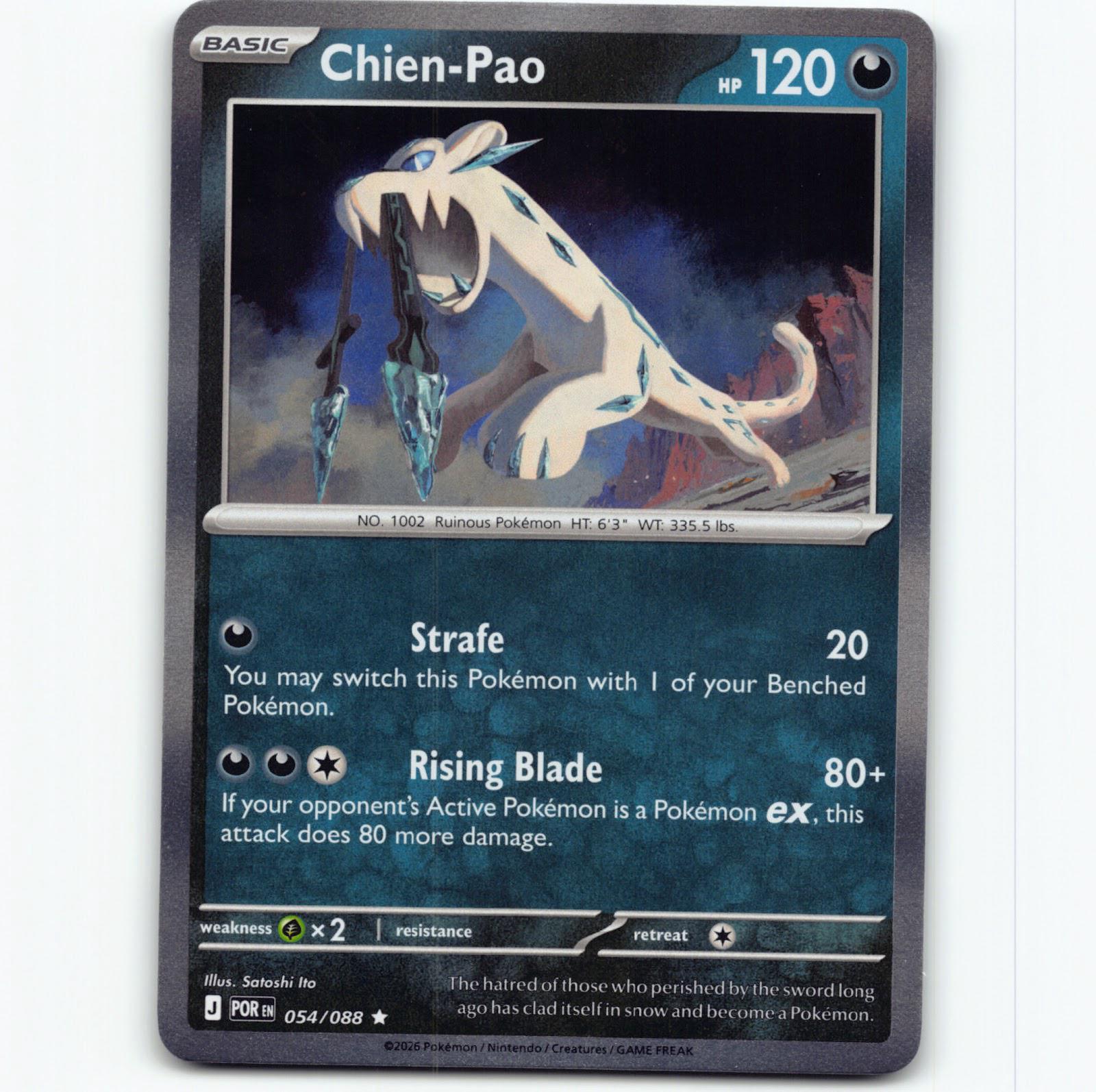 Pokémon Chien-Pao POR EN 054/088 Holo Pokemon Kort Perfect Order Mega Evolution