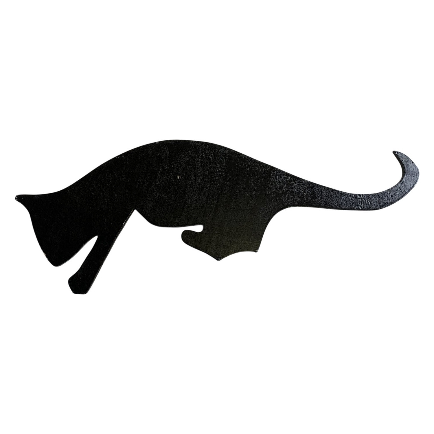 Väggdekoration Katt Svart Trä Siluett Dekor