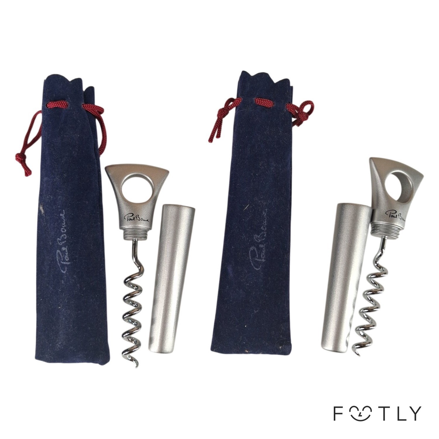 Paul Bocuse 2 st Korkskruv Vinöppnare Metall Fodral C&S Corkscrew