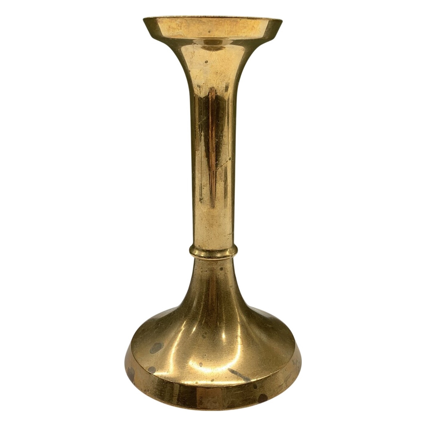 Gnösjö Ljusstake Mässing Handmade Sweden Retro Guldton Elegant Design