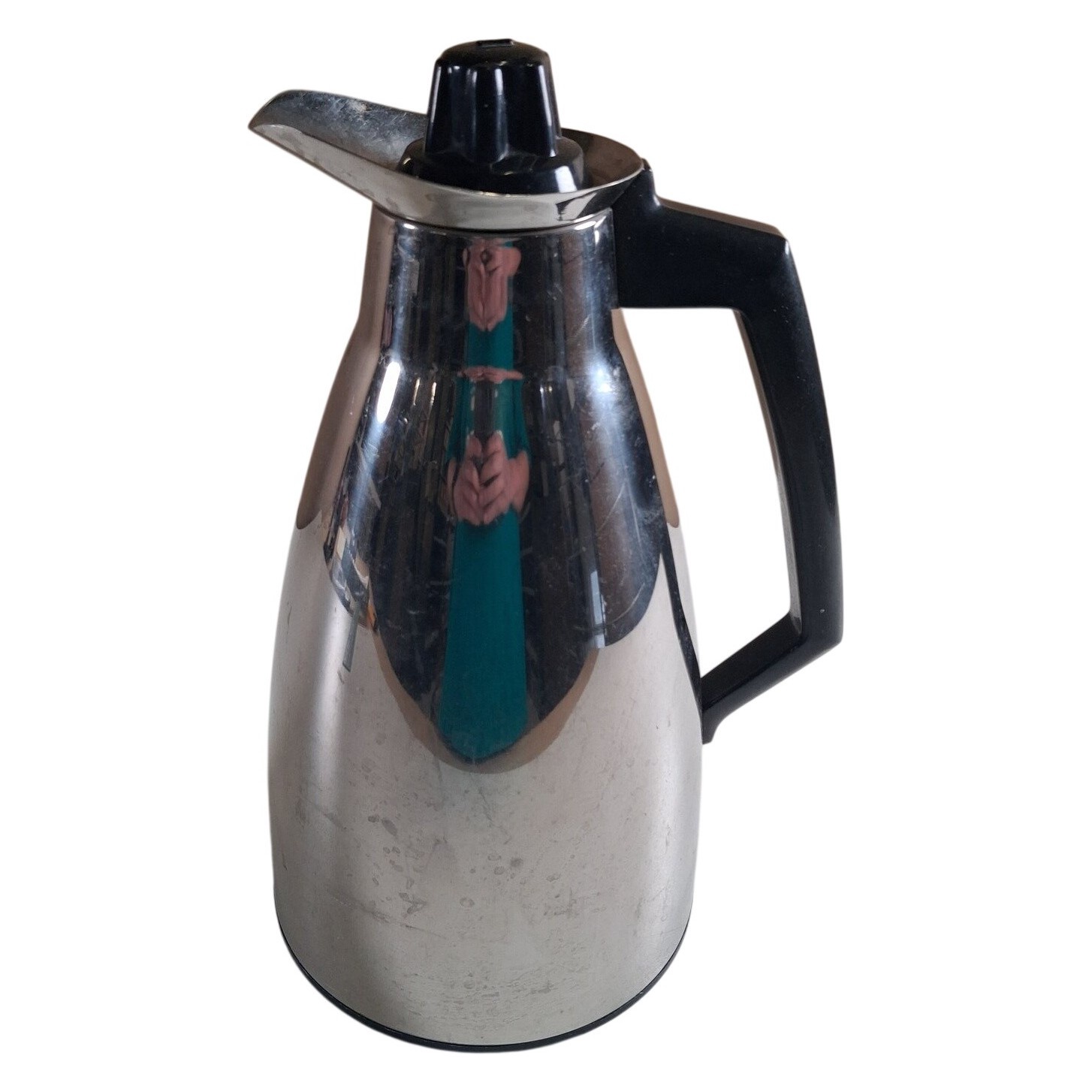 Termoskanna Svart Plast Handtag Kanna Kaffekanna Retro Vintage